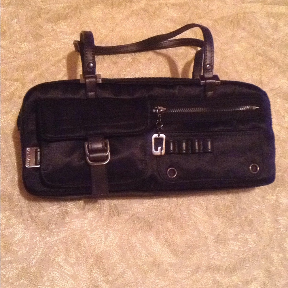 Black Guess Mini Mini Handbag.